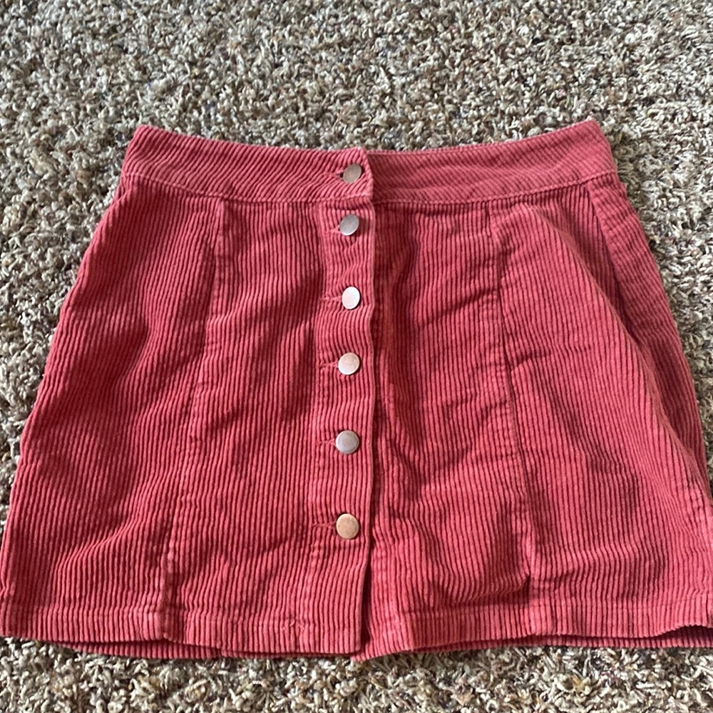burnt orange corduroy skirt! super cute. worn once.